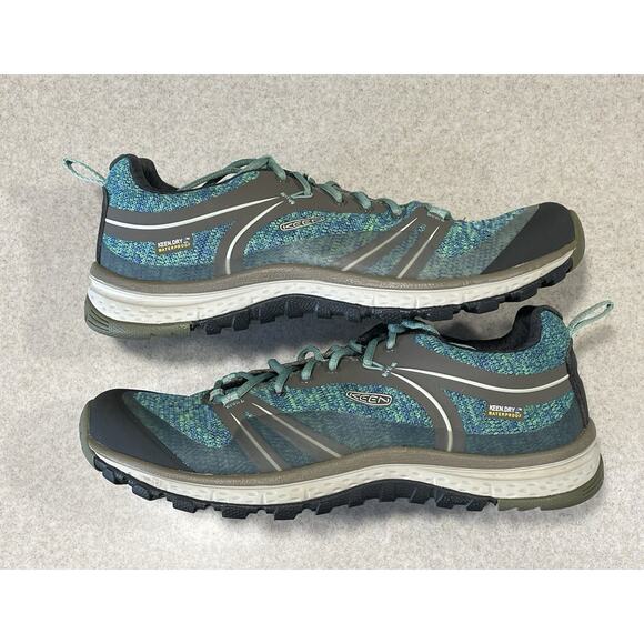 KEEN Dry Terradora Low Sneakers Blue Green Waterproof Hiking Trail Shoe Womens-8 - Picture 6 of 12